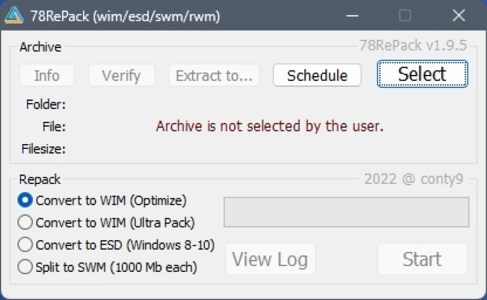 Конвертер архивов 78RePack 1.9.5 New (WimLib 1.14.1) Portable by conty9