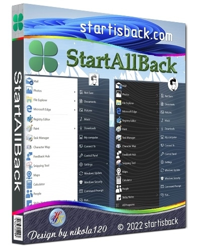 StartAllBack 3.6.1 StartIsBack++ 2.9.17 (2.9.1 for 1607) StartIsBack+ 1.7.6 StartIsBack 2.1.2 RePack by elchupacabra
