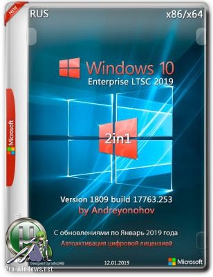 Windows 10 Enterprise LTSC 2019 17763.253 Version 1809 2in1 DVD by Andreyonohov (x86-x64)