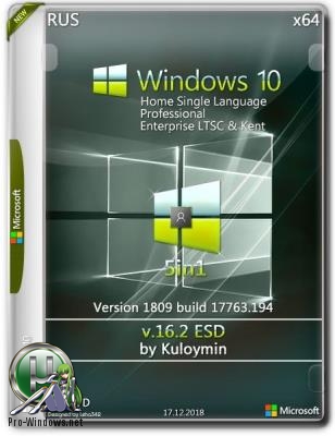 Windows 10 (v1809) 5in1 by kuloymin v16.2 (esd) 64бит