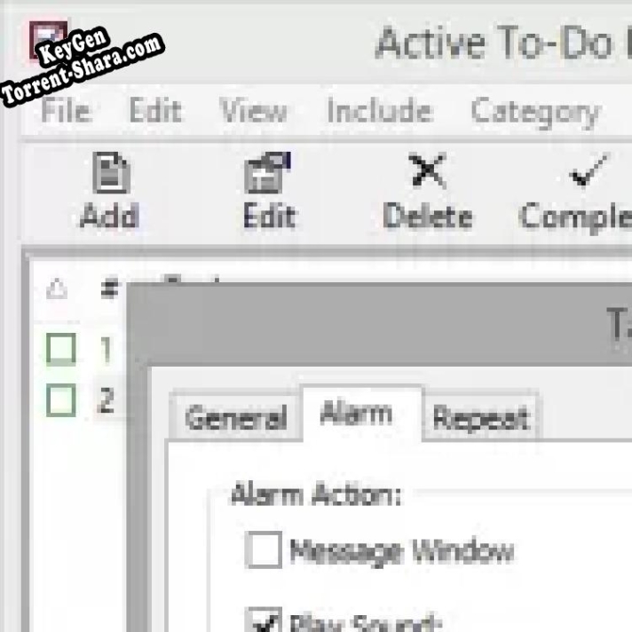 Регистрационный ключ к программе  Active To-Do List