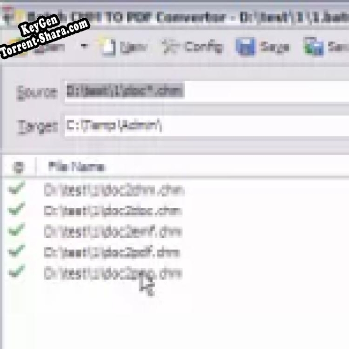 Генератор ключей (keygen)  Batch CHM to PDF Converter