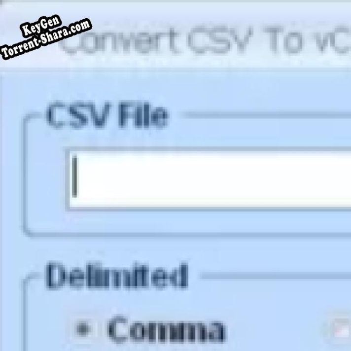 Ключ активации для Convert CSV To vCard VCF