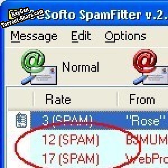 Бесплатный ключ для DeSofto SpamFilter