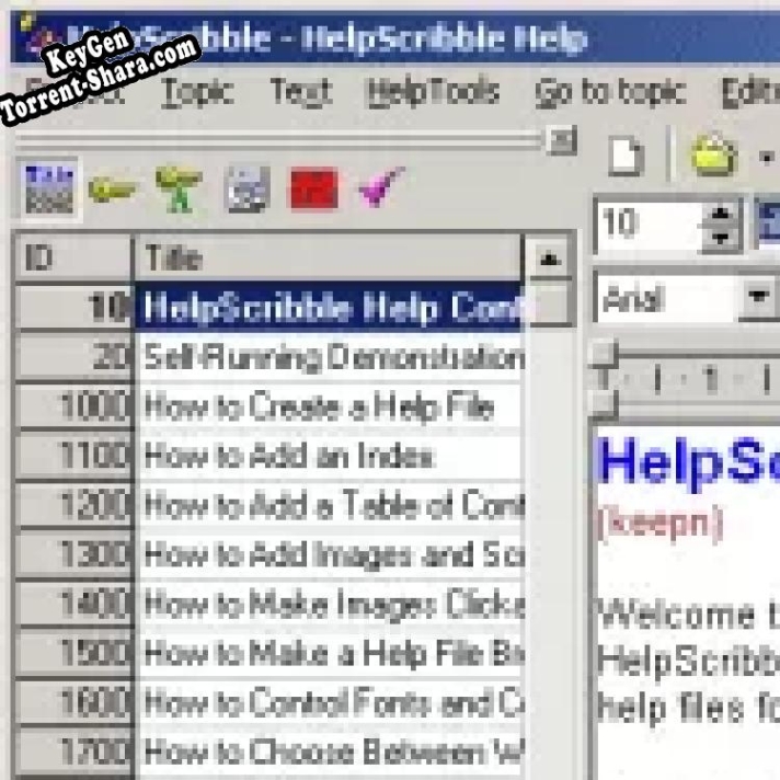 Регистрационный ключ к программе  HelpScribble