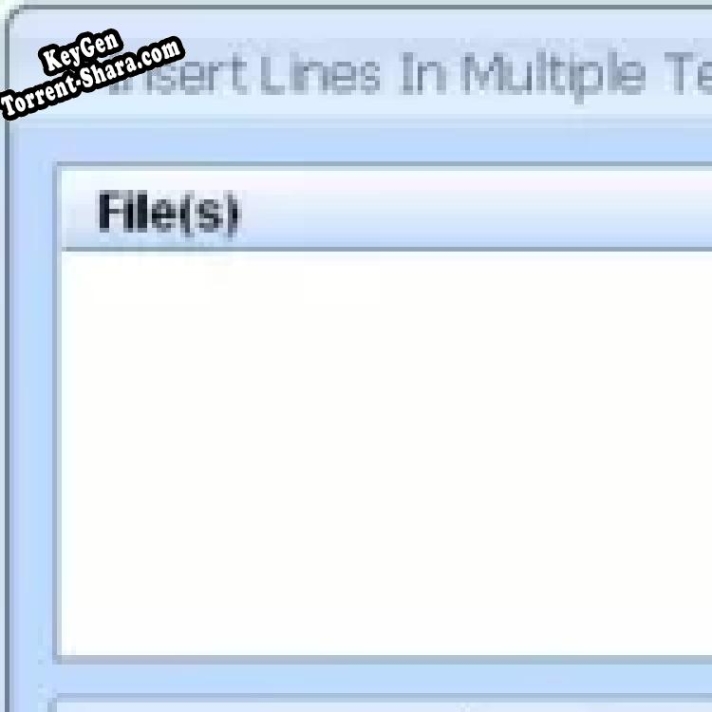 Insert Lines In Multiple Text Files генератор серийного номера