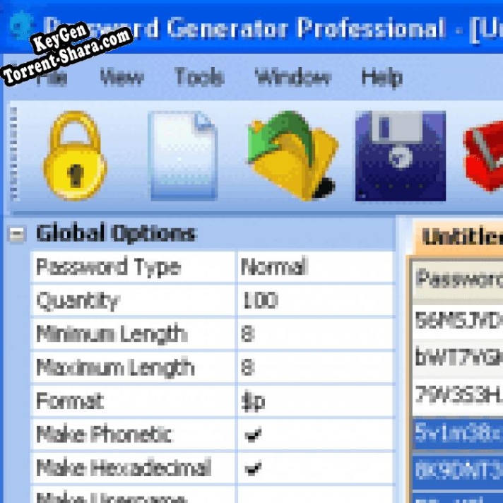Key генератор для  Password Generator Professional