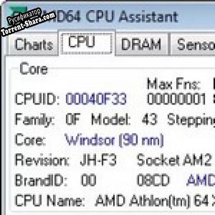 Русификатор для AMD64 CPU Assistant
