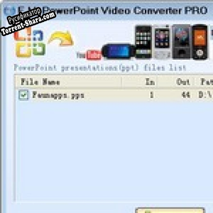 Русификатор для E.M. PowerPoint Video Converter