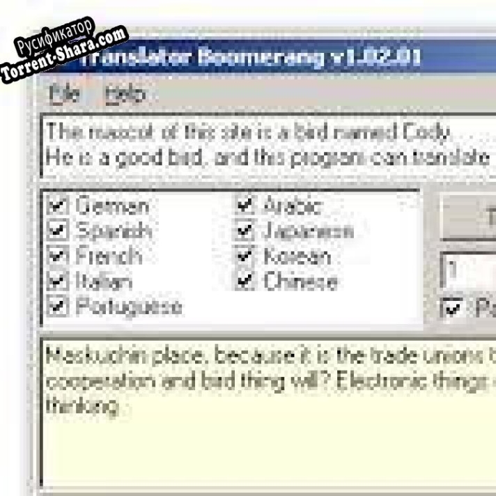 Русификатор для Google Translator Boomerang