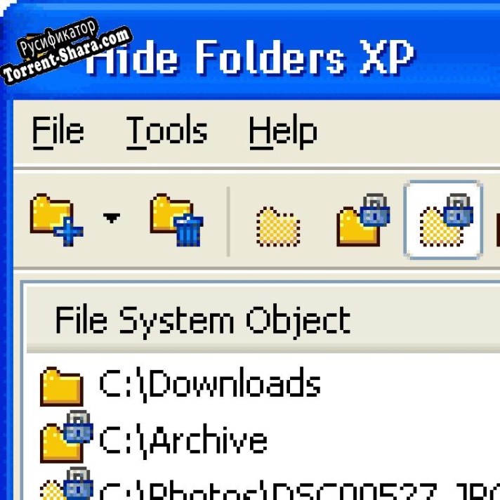 Русификатор для Hide Folders XP