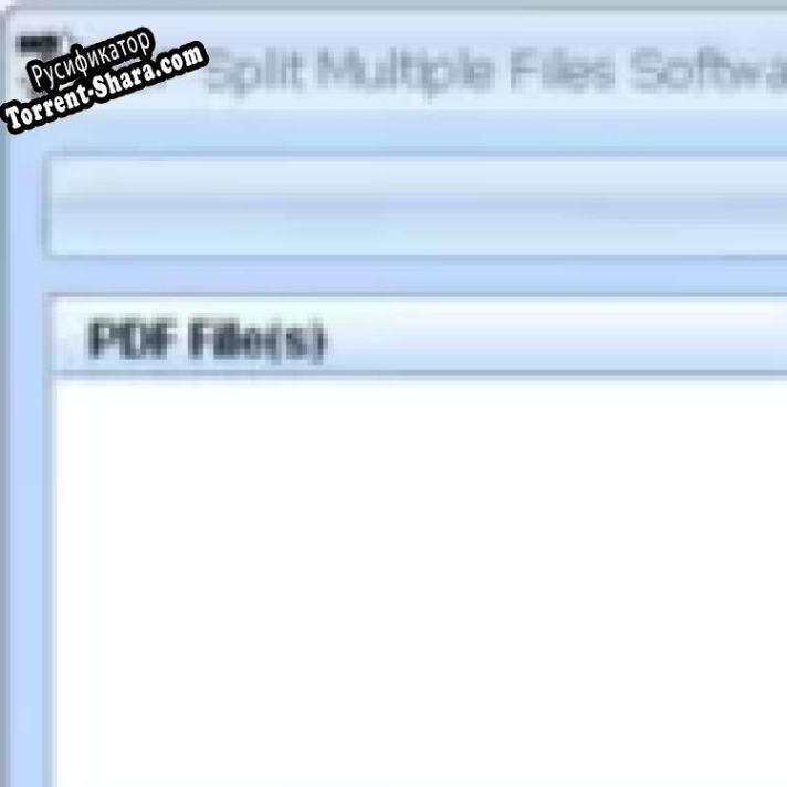 Русификатор для PDF Split Multiple Files Software
