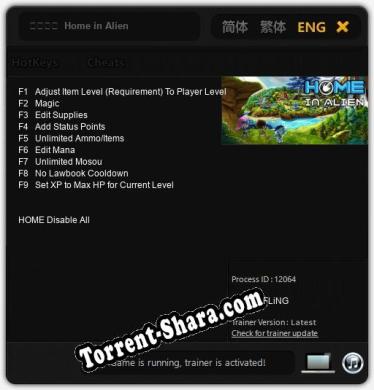 Трейнер для 异星家园  Home in Alien [v1.0.1]