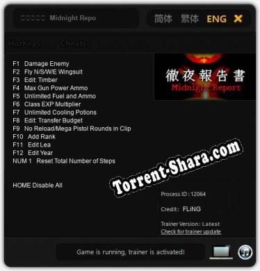 徹夜報告書  Midnight Report: Трейнер +13 [v1.1]