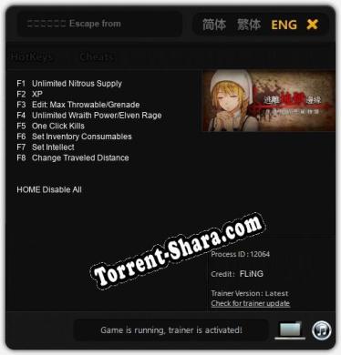 Трейнер для 逃離地獄邊緣 Escape from the cursed convent [v1.0.7]