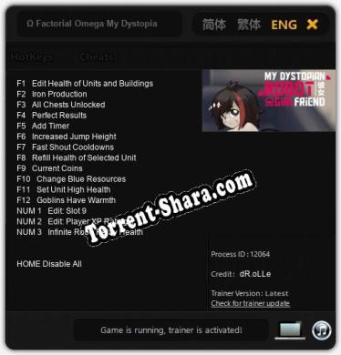 Трейнер для Ω Factorial Omega My Dystopian Robot Girlfriend [v1.0.3]
