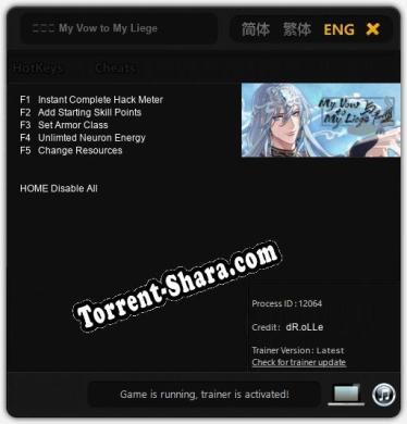 与君盟 My Vow to My Liege: Читы, Трейнер +5 [dR.oLLe]
