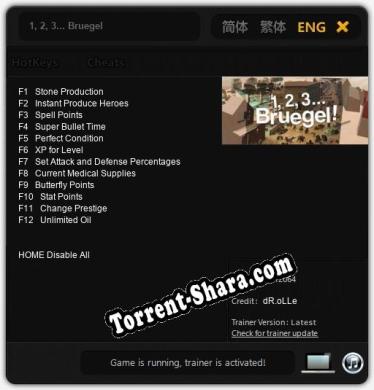 1, 2, 3... Bruegel: ТРЕЙНЕР И ЧИТЫ (V1.0.54)