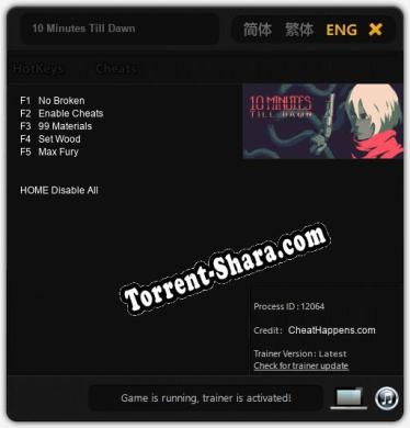Трейнер для 10 Minutes Till Dawn [v1.0.1]