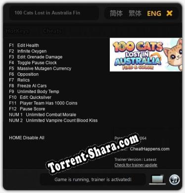 100 Cats Lost in Australia Find  Color: Читы, Трейнер +14 [CheatHappens.com]