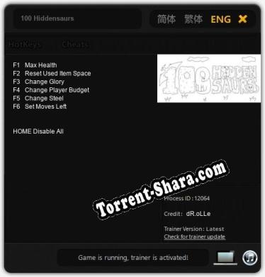 100 Hiddensaurs: ТРЕЙНЕР И ЧИТЫ (V1.0.79)