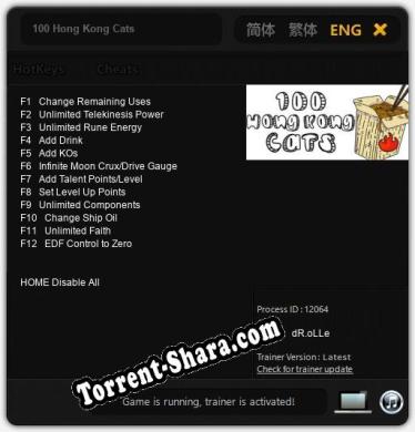 Трейнер для 100 Hong Kong Cats [v1.0.5]