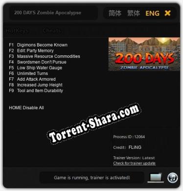 200 DAYS Zombie Apocalypse: Трейнер +9 [v1.1]