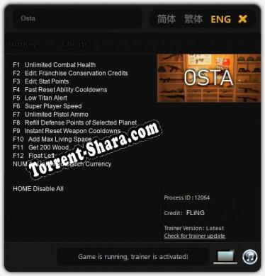 Osta: ТРЕЙНЕР И ЧИТЫ (V1.0.9)