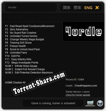 Трейнер для 4ordle [v1.0.4]
