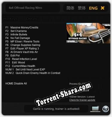 4x4 Offroad Racing Nitro: ТРЕЙНЕР И ЧИТЫ (V1.0.11)