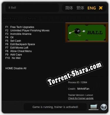 Трейнер для 8 Ball [v1.0.9]