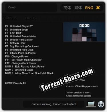 Qoob: Трейнер +15 [v1.8]