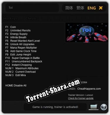 Трейнер для Toi [v1.0.6]