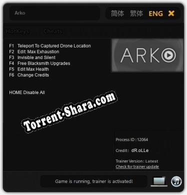 Arko: Трейнер +6 [v1.4]