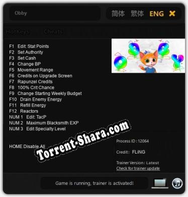 Obby: Читы, Трейнер +15 [FLiNG]