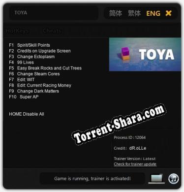 TOYA: ТРЕЙНЕР И ЧИТЫ (V1.0.43)