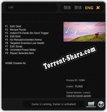 LAY: Трейнер +9 [v1.7]