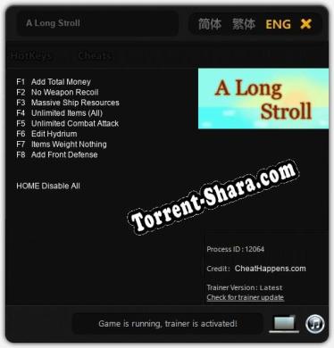 A Long Stroll: Читы, Трейнер +8 [CheatHappens.com]