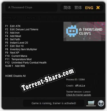 A Thousand Cloys: Читы, Трейнер +13 [dR.oLLe]