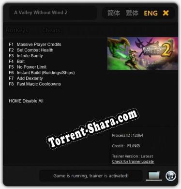 A Valley Without Wind 2: Трейнер +8 [v1.5]