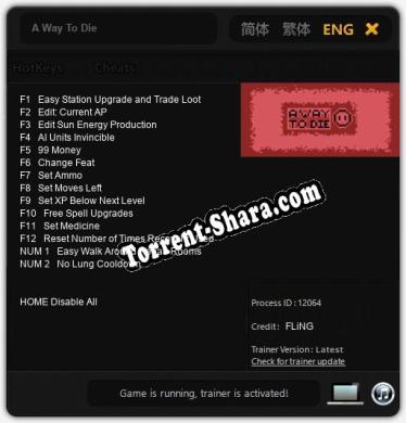 Трейнер для A Way To Die [v1.0.2]
