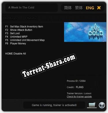A Week In The Cold: Трейнер +6 [v1.1]