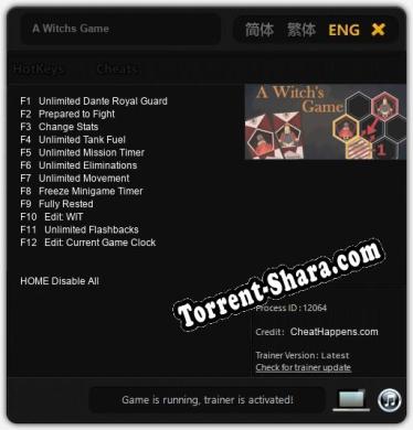 A Witchs Game: ТРЕЙНЕР И ЧИТЫ (V1.0.60)