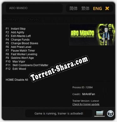 ABO MANDO: ТРЕЙНЕР И ЧИТЫ (V1.0.66)
