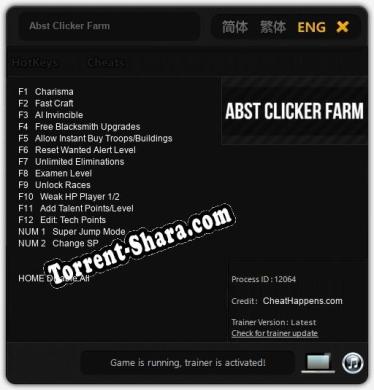 Abst Clicker Farm: Трейнер +14 [v1.9]