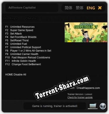 AdVenture Capitalist: Трейнер +12 [v1.6]