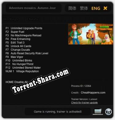 Adventure mosaics. Autumn Journey: Читы, Трейнер +13 [CheatHappens.com]