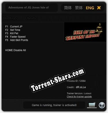 Adventures of JQ Jones Isle of the Serpent Empress: Трейнер +5 [v1.6]