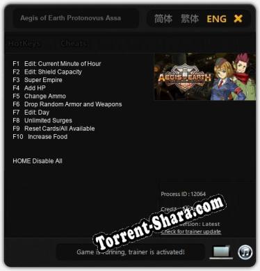 Aegis of Earth Protonovus Assault: Читы, Трейнер +10 [MrAntiFan]
