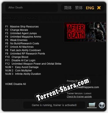 After Death: ТРЕЙНЕР И ЧИТЫ (V1.0.94)